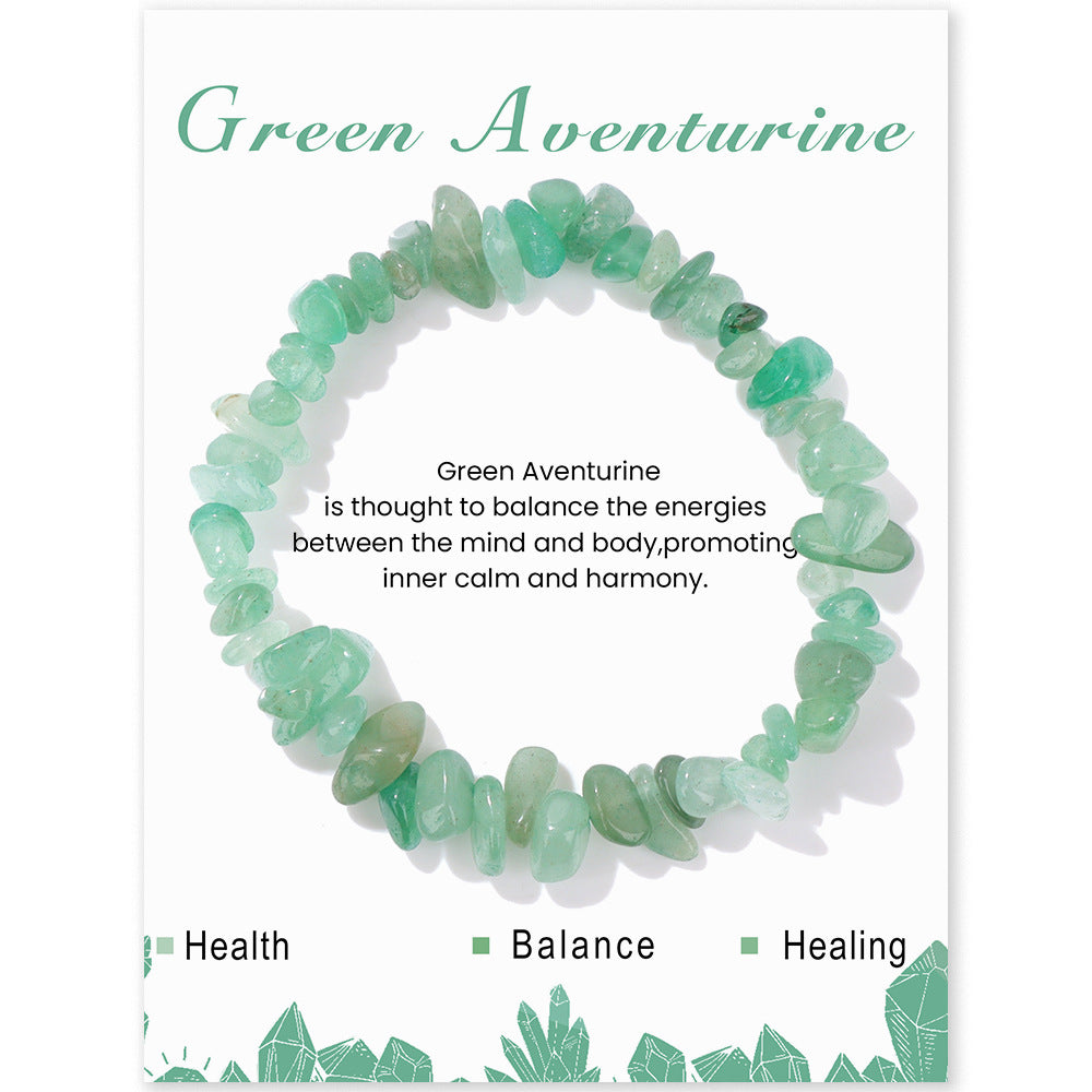 Women's Natural Stone Chain Simple Cute Color Bracelets