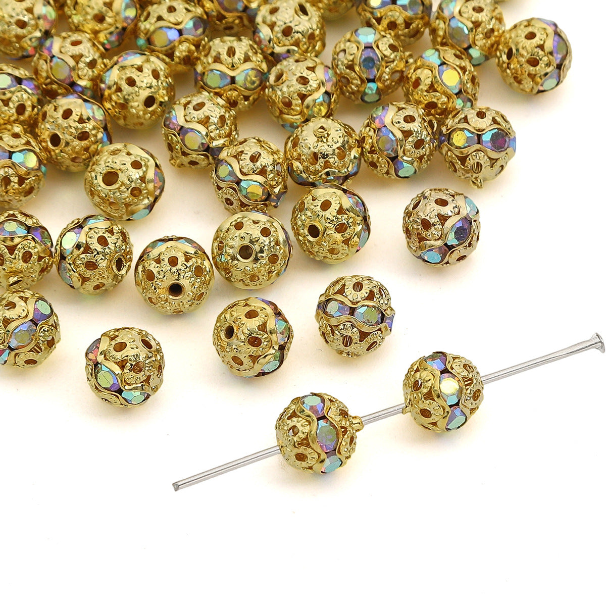 Versatile Hoop Floral Ball Separator Beads Jewelry Accessories