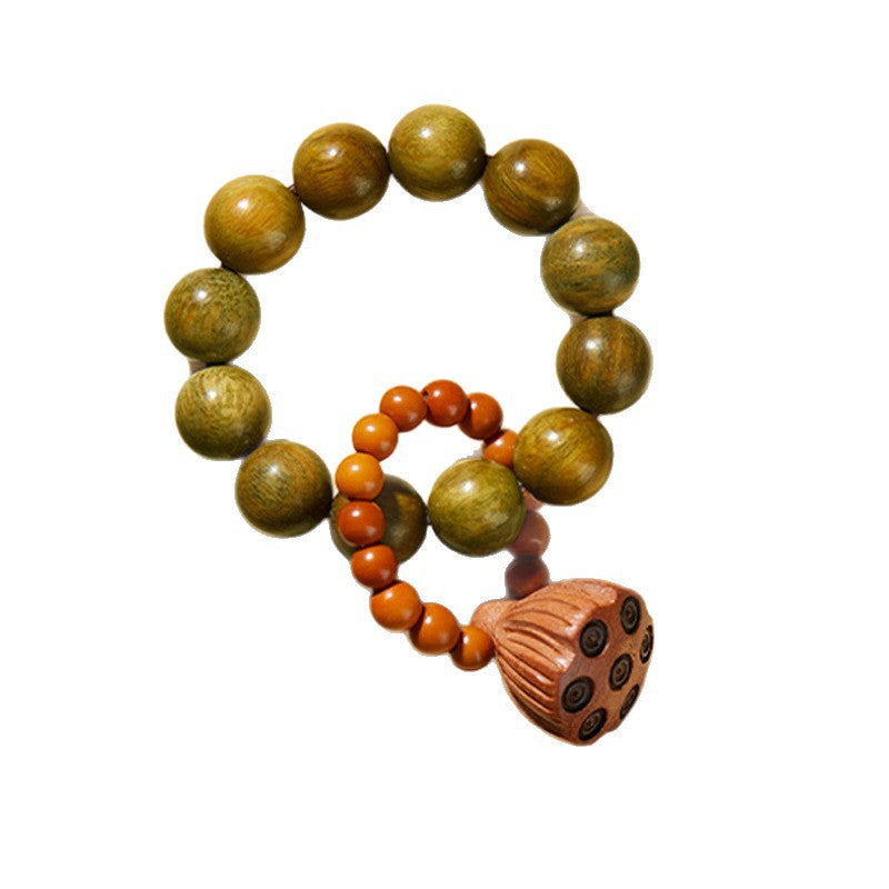 Women's & Men's Small Hand Toy Sandalwood Decompression Ethnic Style Lotus Bracelets