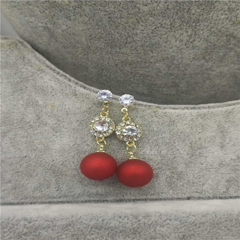 Women's For Trendy Niche Design Elegant Premium Red Earrings