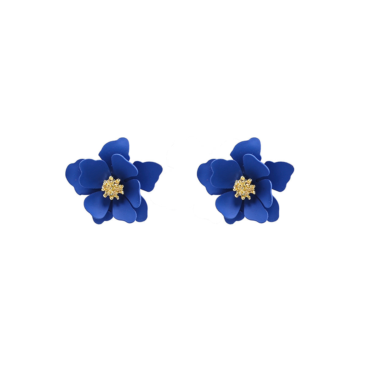 Frosted Flower Female Fashion Petal Sweet Natural Graceful Stud Earrings