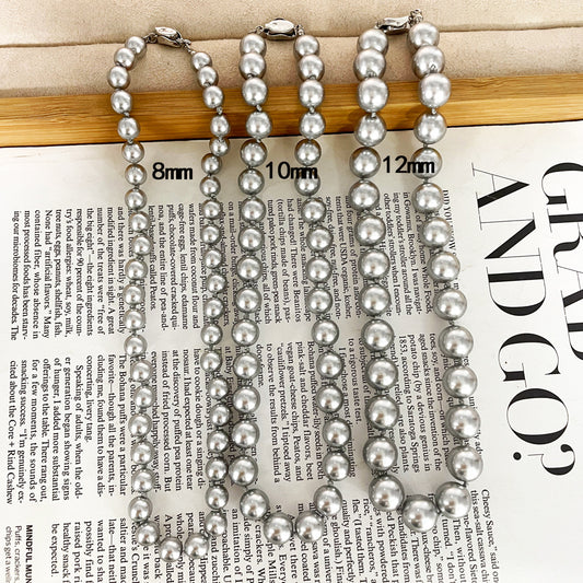 Women's Imitation Round Pearl Light Luxury High Necklaces