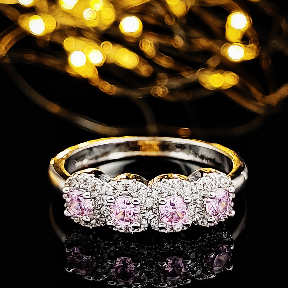 Women's Simple Pink Niche High Sense Does Rings