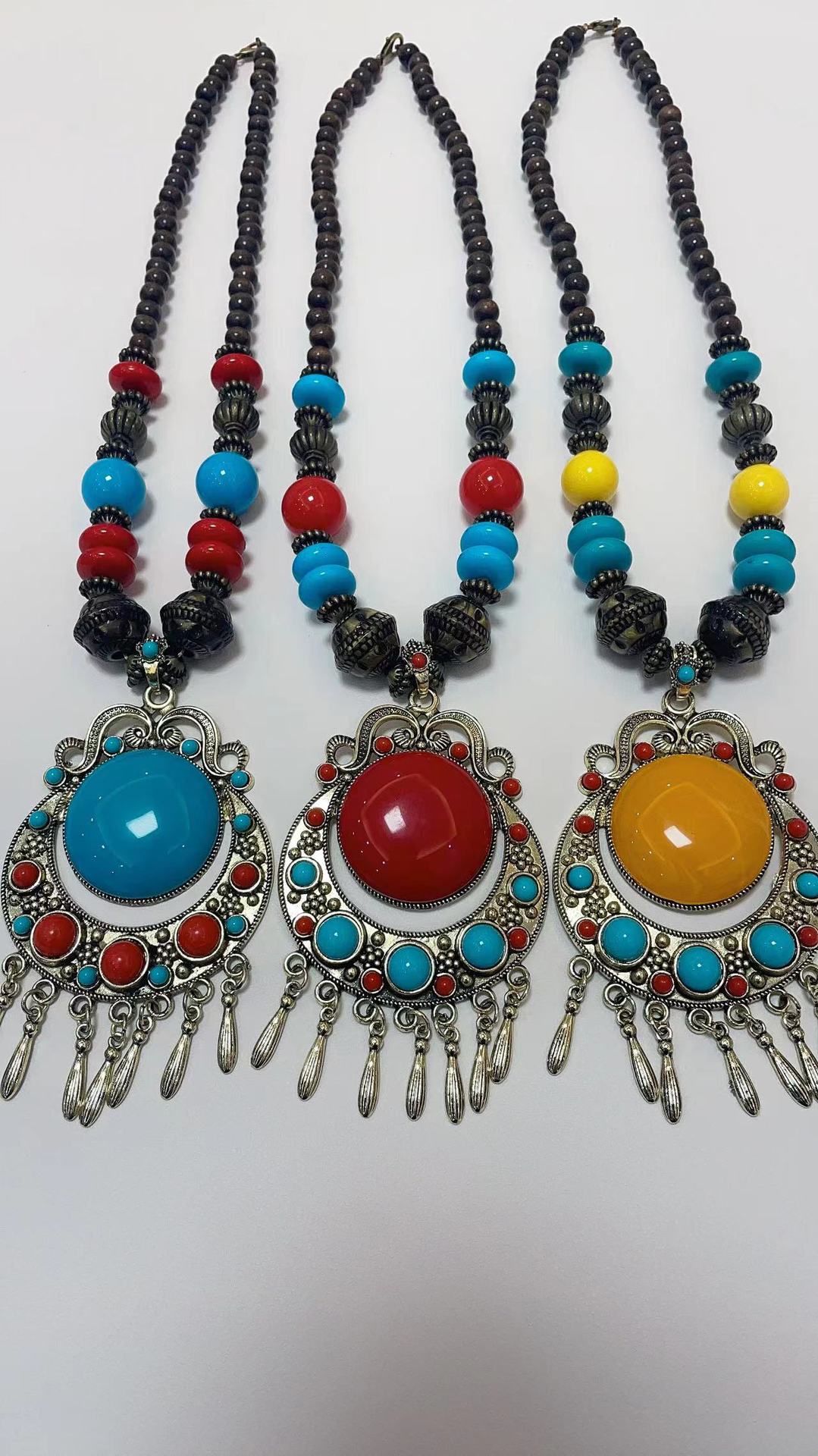 Women's Bohemian Woven Beads Long Tibetan Clothes Sweater Necklaces