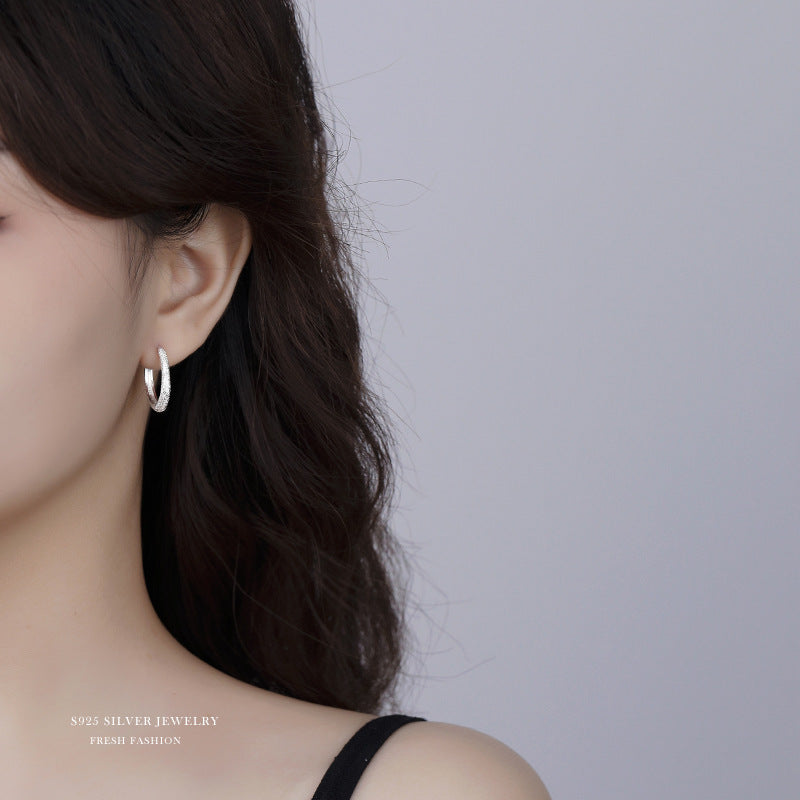 Like Star River Ear Sparkling Shiny Stud Earrings