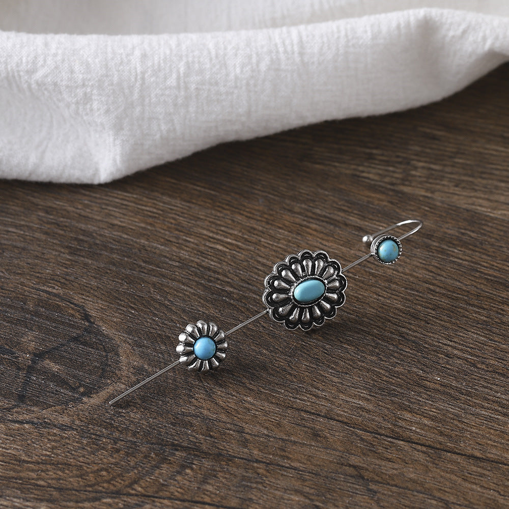 Women's Multiple Options Bohemian Ethnic Turquoise Eardrops Combination Earrings