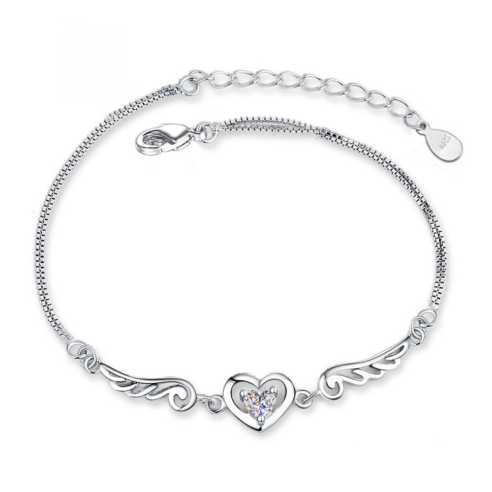 Lovers Personalized Female Elegant Cute Lady Wings Heart-shaped Bracelet