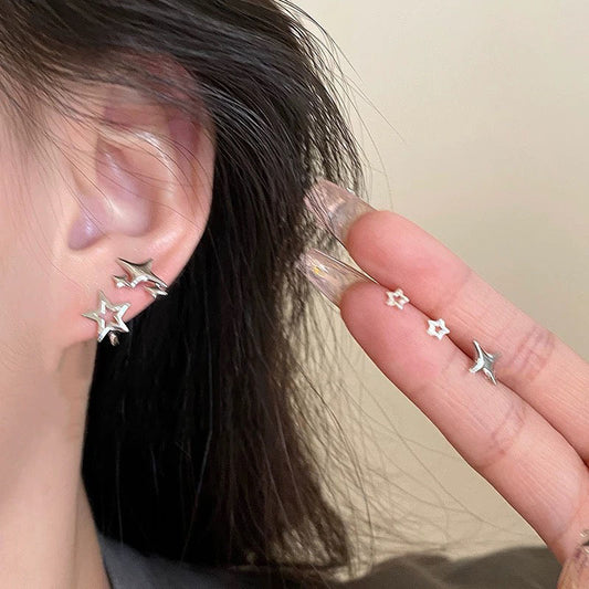 Personality Five-pointed Star Asterism Temperament Cold Earrings