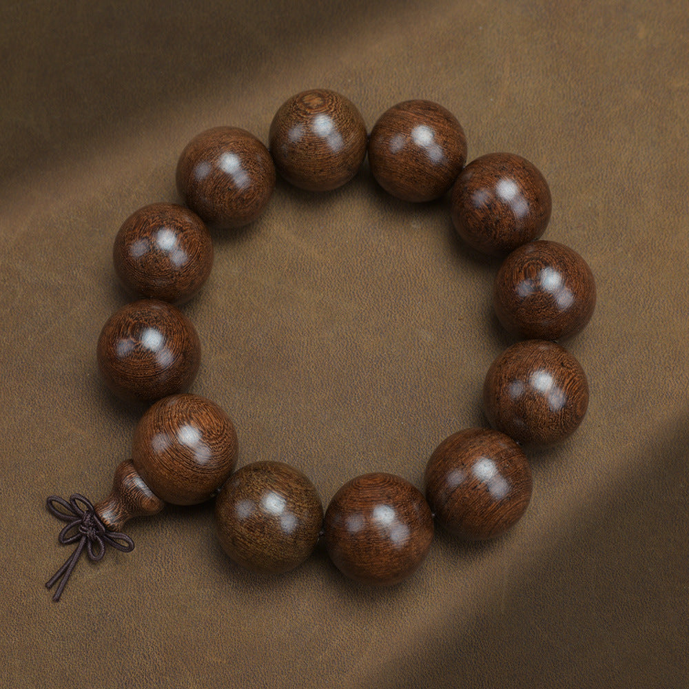 Men's Loose Round Beads Pieces Prayer Silkwood Bracelets