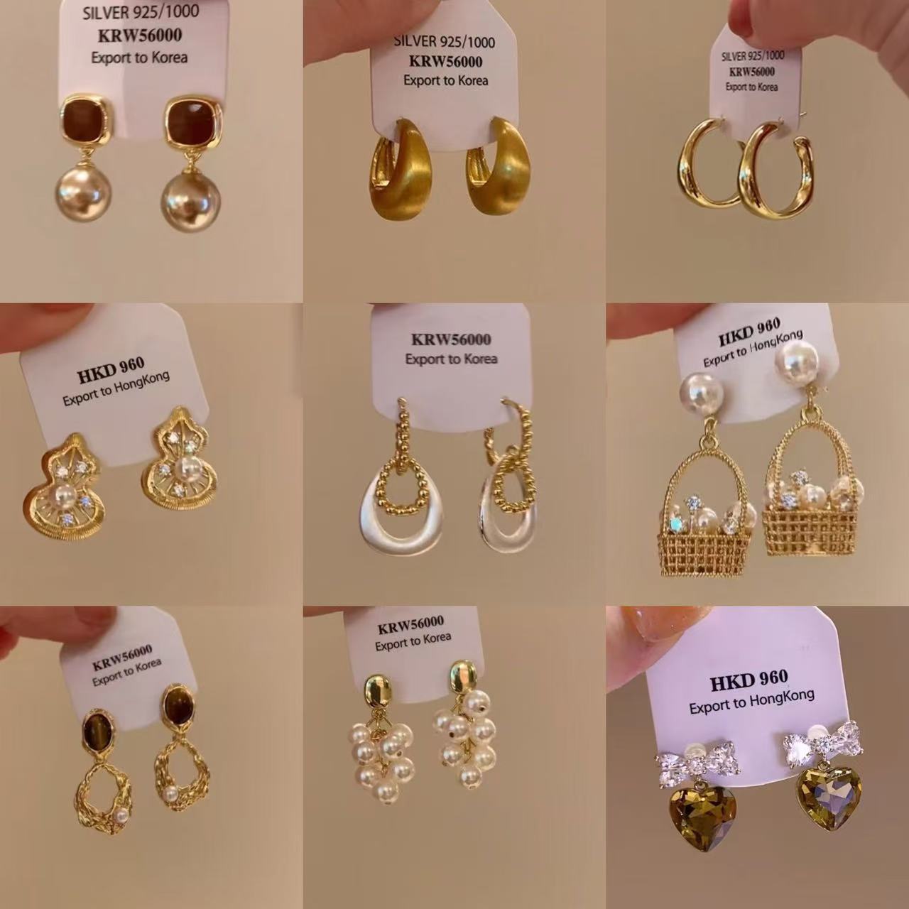 Collection Vintage Coffee Light Luxury High Sense Refined Rings