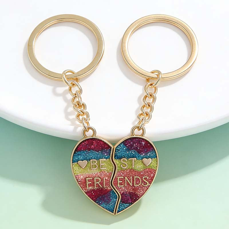 Love Magnetic Good Friend Heart-shaped Three-piece Necklace