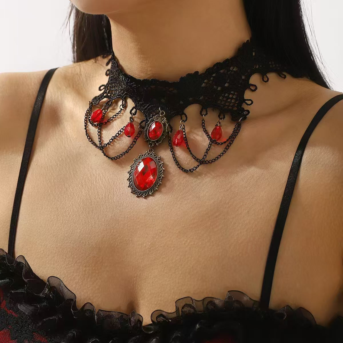 Lace Tassel Clavicle Chain Niche Personality Necklace