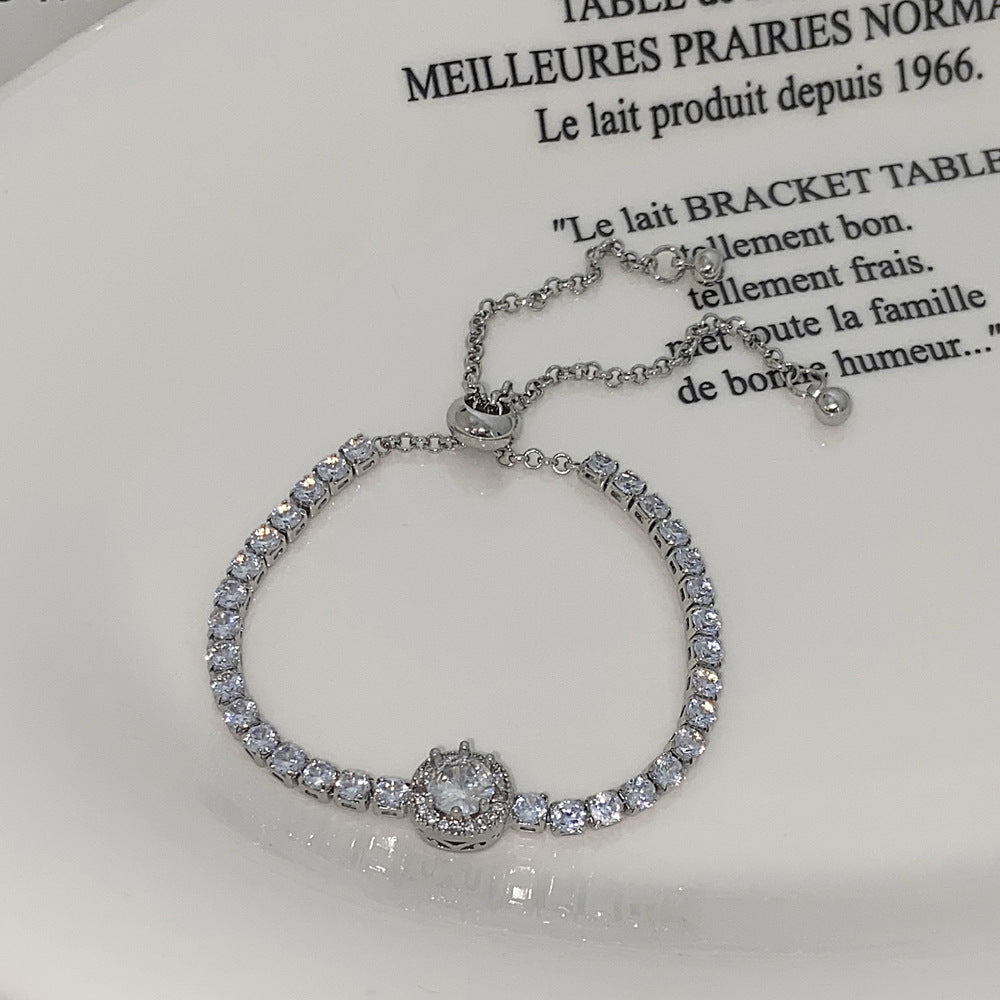 Women's Inlay Fritillary Four-leaf Flower Pull-out Light Luxury High-grade Bracelets