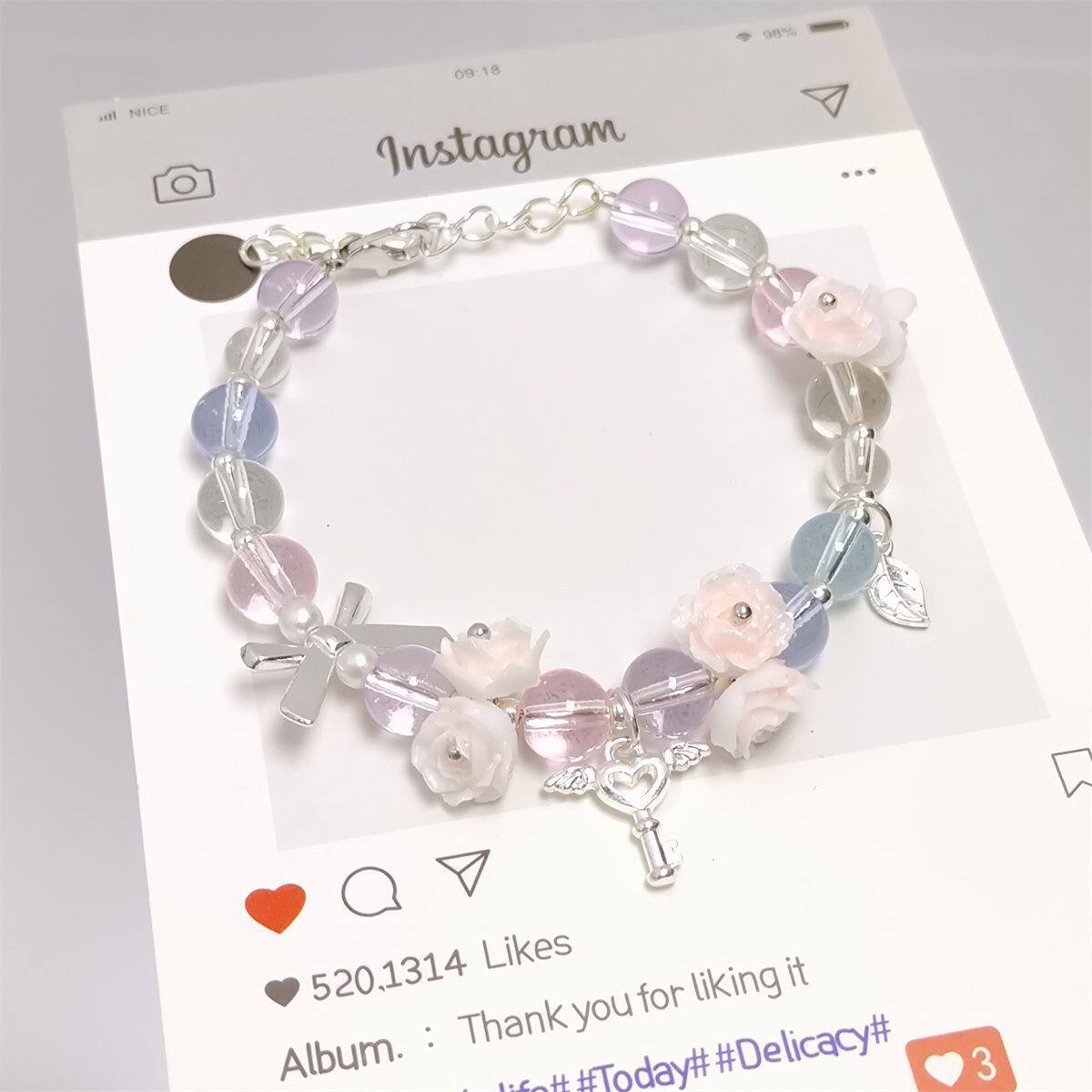 Rose Flower Exquisite Mori Light Luxury Bracelet