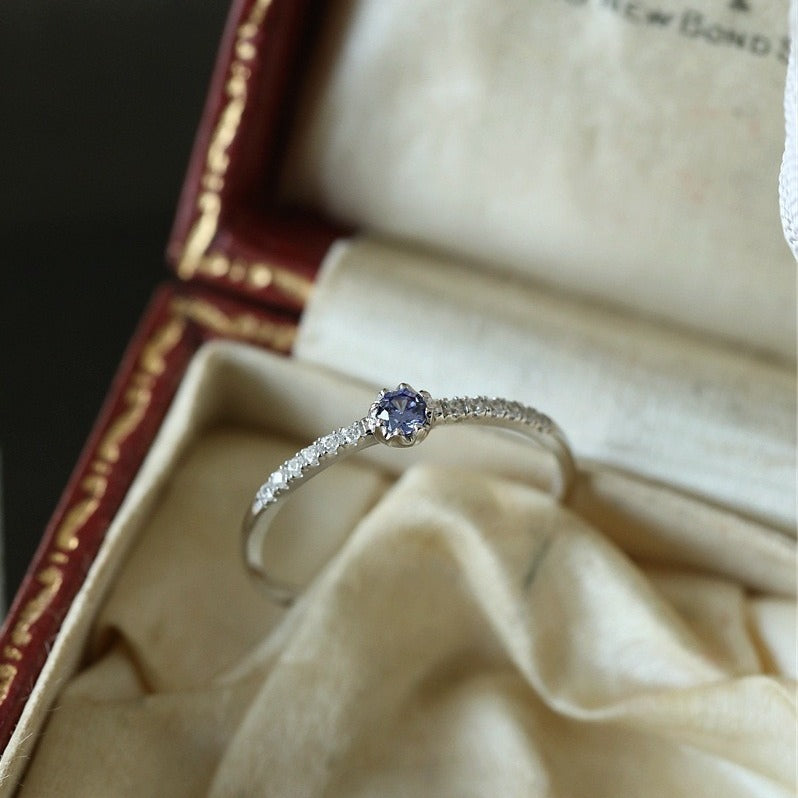 Mild Luxury Delicate Super Shining Dream Blue Purple Tan Sang Rings