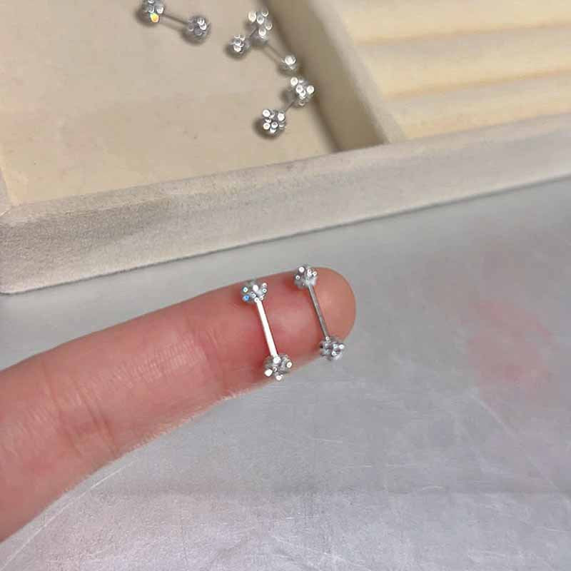 High-grade Niche Everyday Joker Super Flash Stud Earrings
