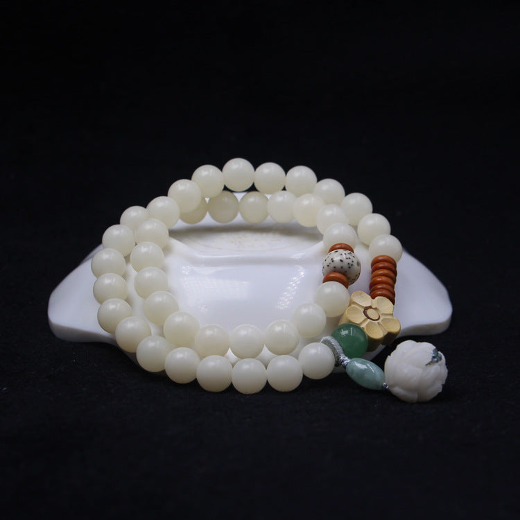 Bodhi Root Beads Double Single Boxwood Bracelet