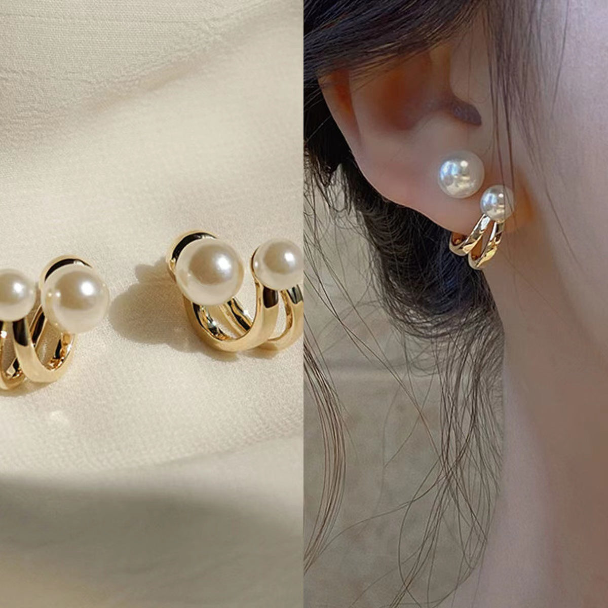 Women's Unique Niche Personality Minimalist Design French Retro Elegant Stud Earrings