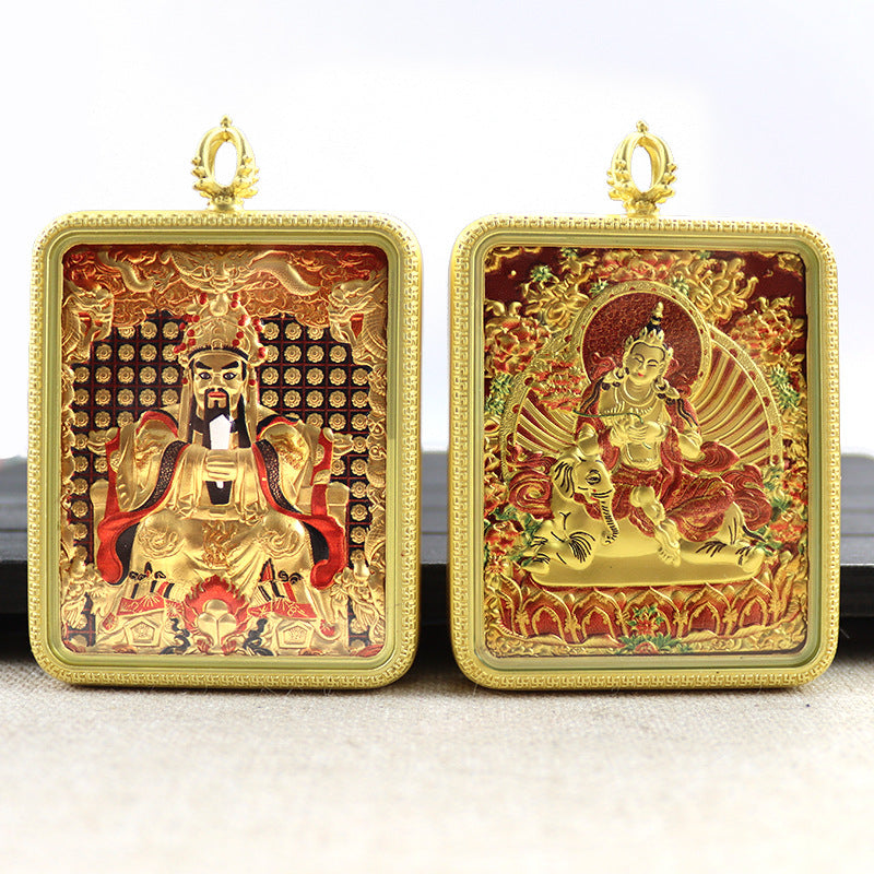 Double-sided Five-master Zodiac Three-dimensional Gilding Portable Pendants