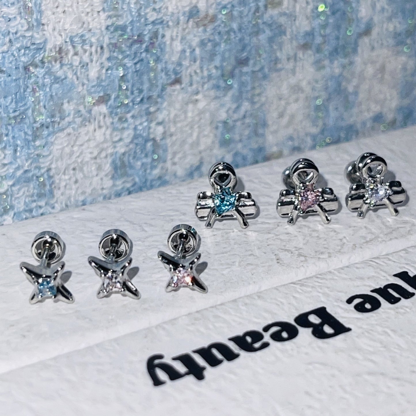 Clip Zircon Ear Bone Female Titanium Earrings