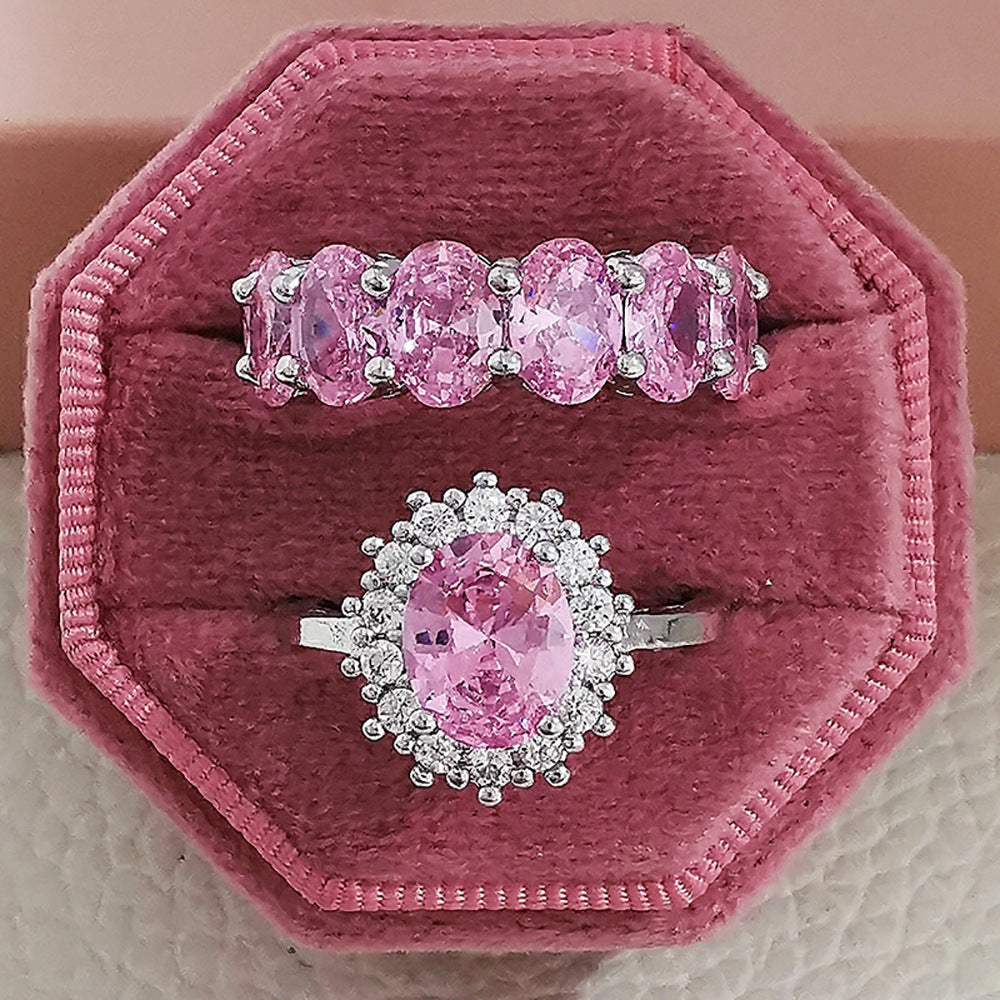 Women's Simple Pink Niche High Sense Does Rings
