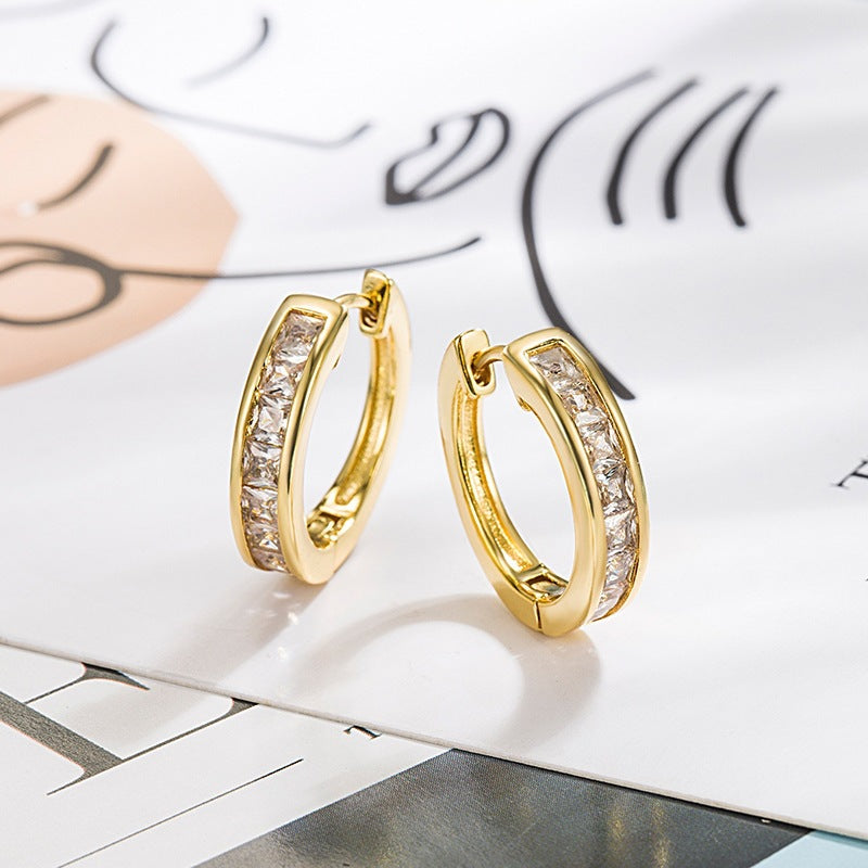 Women's Fairy Zircon Circle Clip Simple Beautiful Niche Ear Buckle