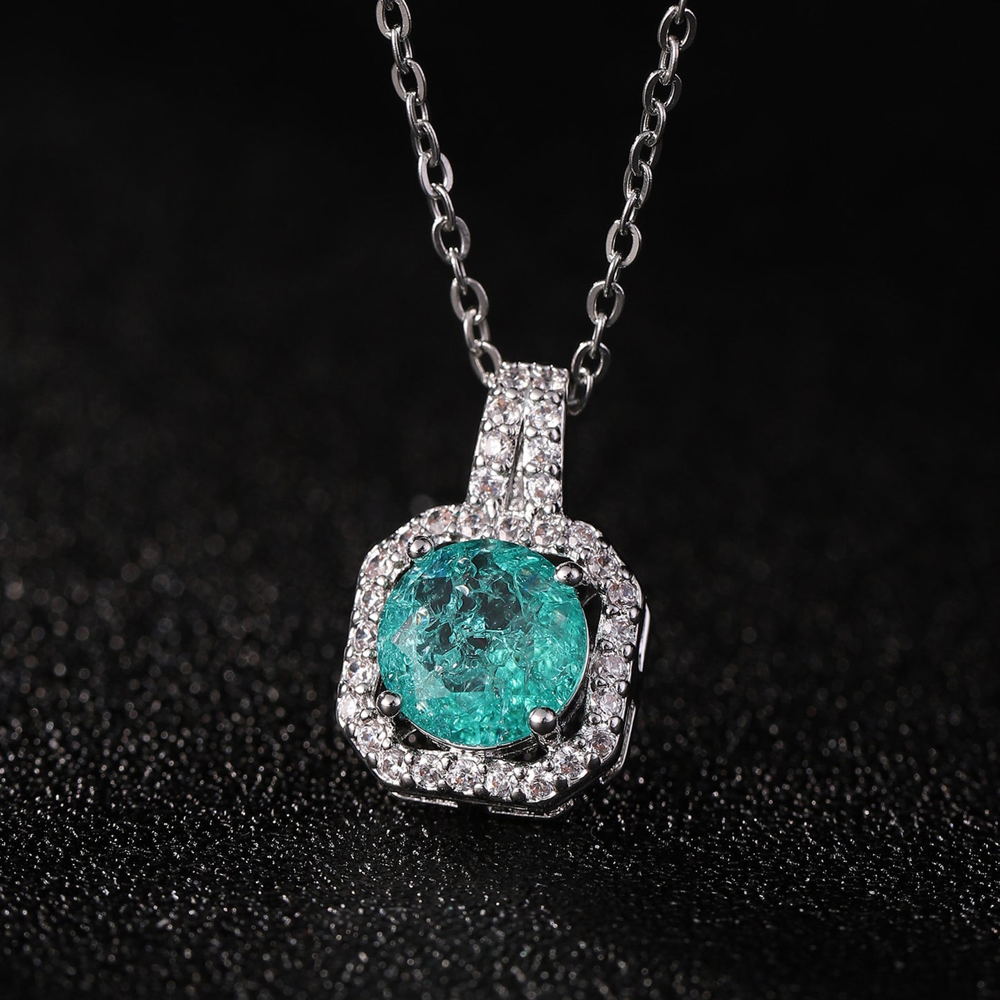 Female High-grade Full Diamond Light Luxury Necklaces