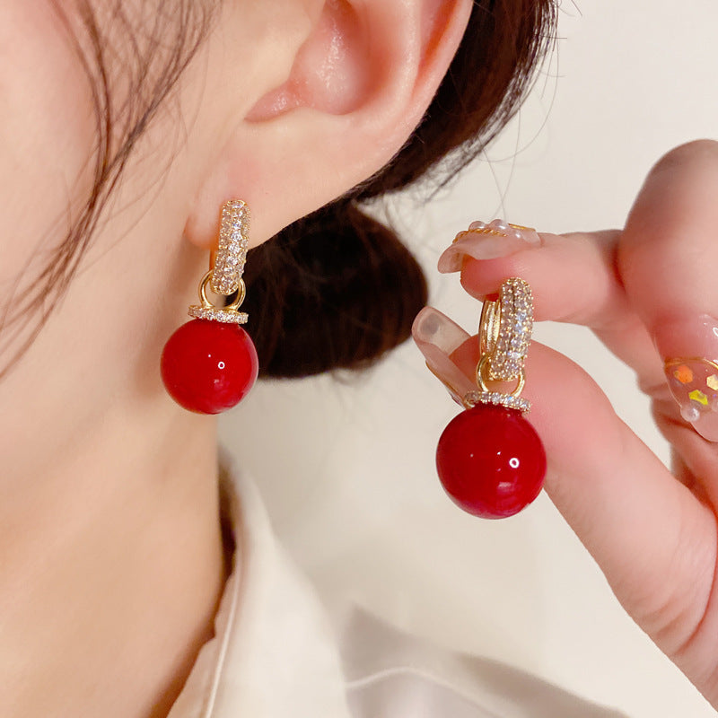 Inlaid Zircon Pearl Clip Exquisite Fashion Petite Ear Buckle
