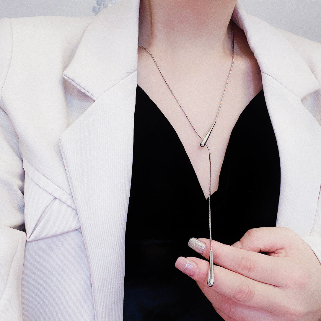 Starry Sky Adversity High Sense Water Drops Necklace