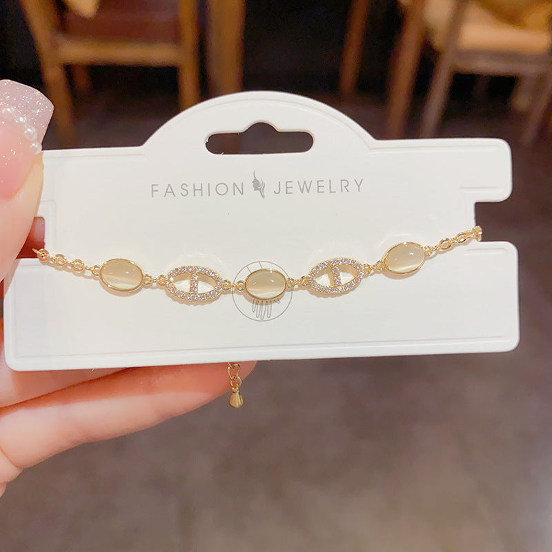 Opal Oval Simple Light Luxury High Sense Bracelets