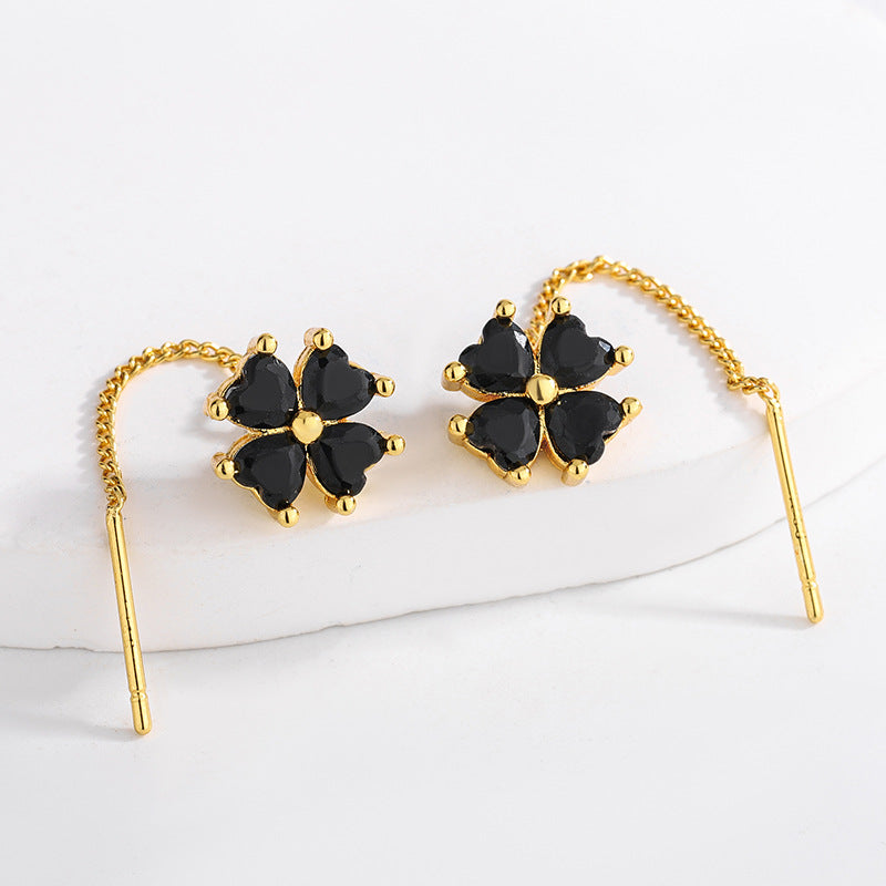 Classy Face Chain Elegant Fashion Long Earrings