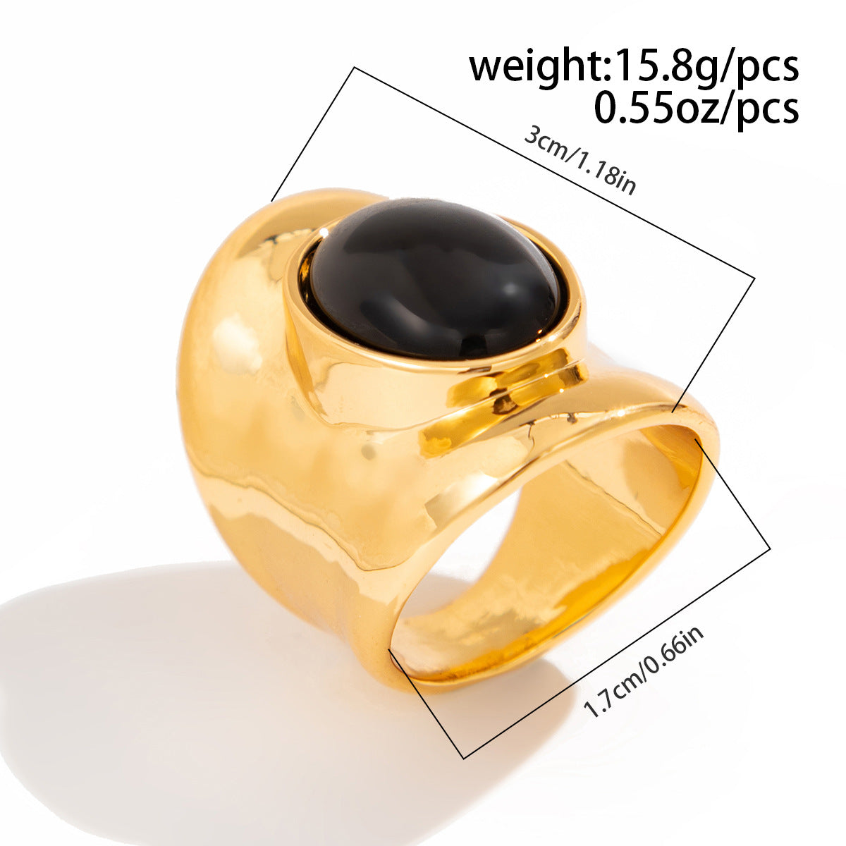 Geometric Niche French Lotus Leaf Width Rings