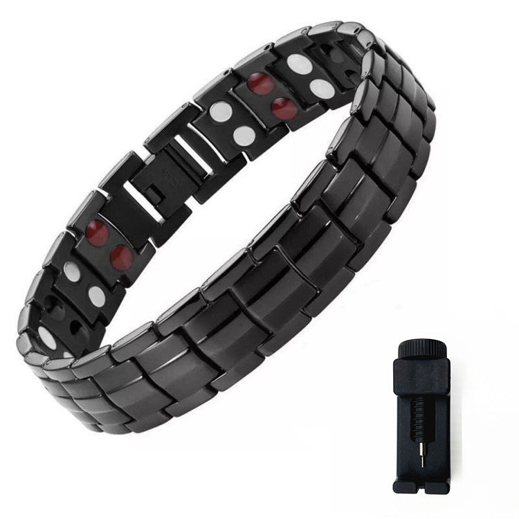Detachable Alloy Double Row Magnet Niche Electroplated Bracelet