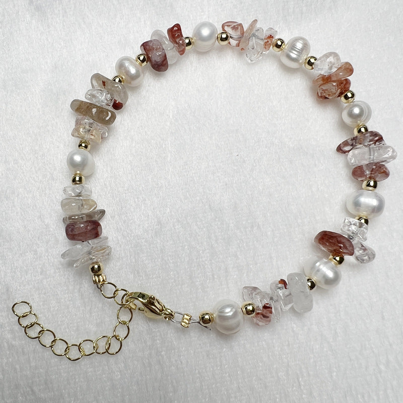 Freshwater Pearl With Crystal Gravel Live Broadcast Amethyst Bracelets