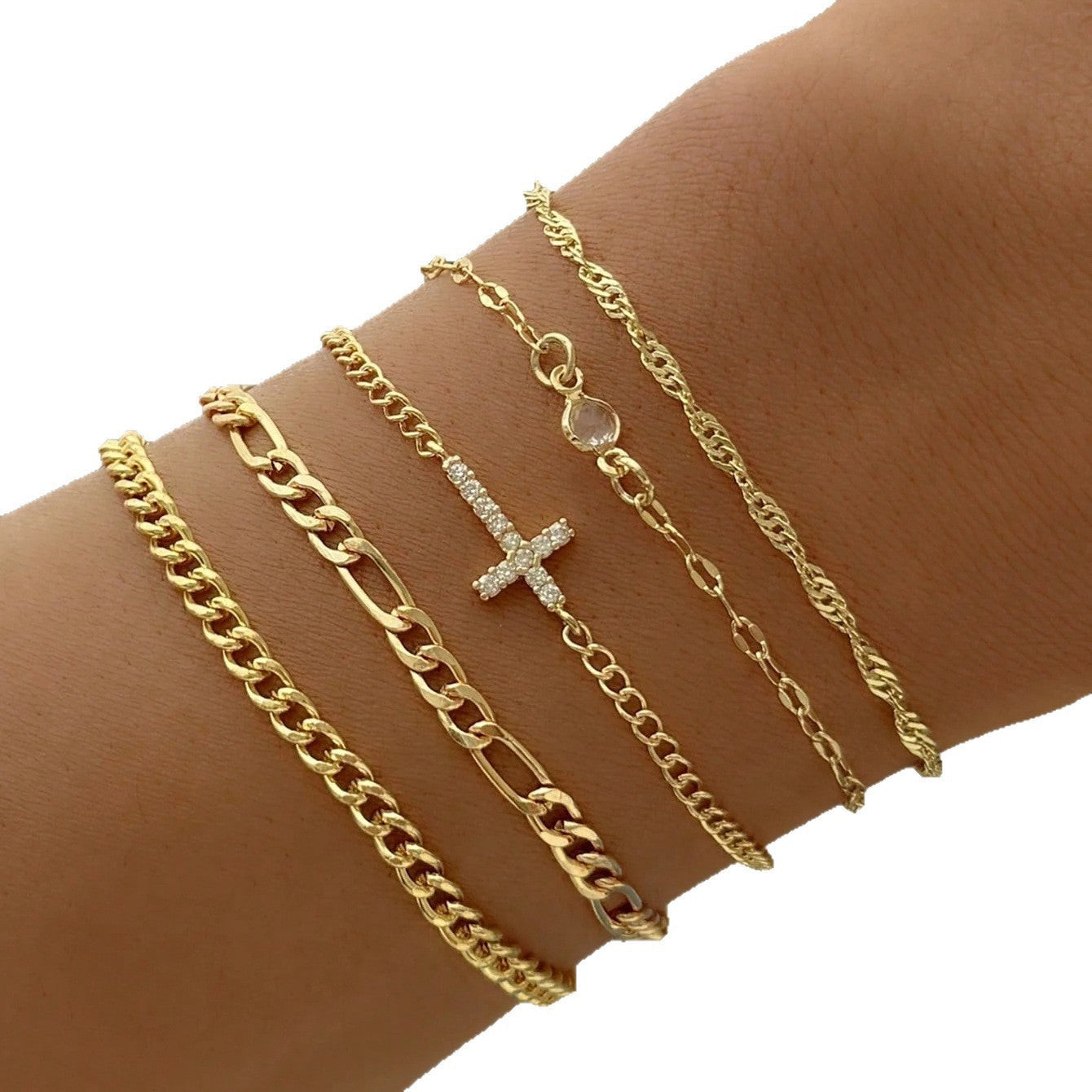 Charming Twist Glossy Irregular Punk Suit Bracelets