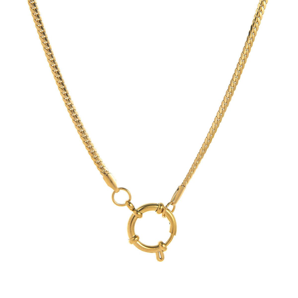 Stainless Steel Jeweled Furnace Vacuum Electroplating Necklaces