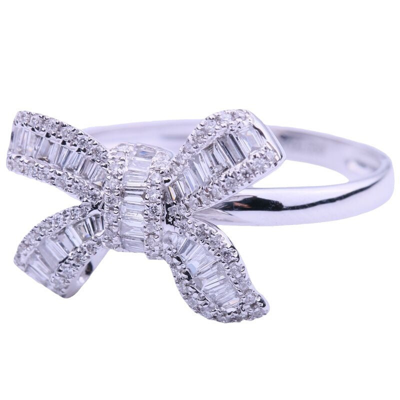Ladder Square Diamond Beautiful Luxury Simulation Temperament Female Ring