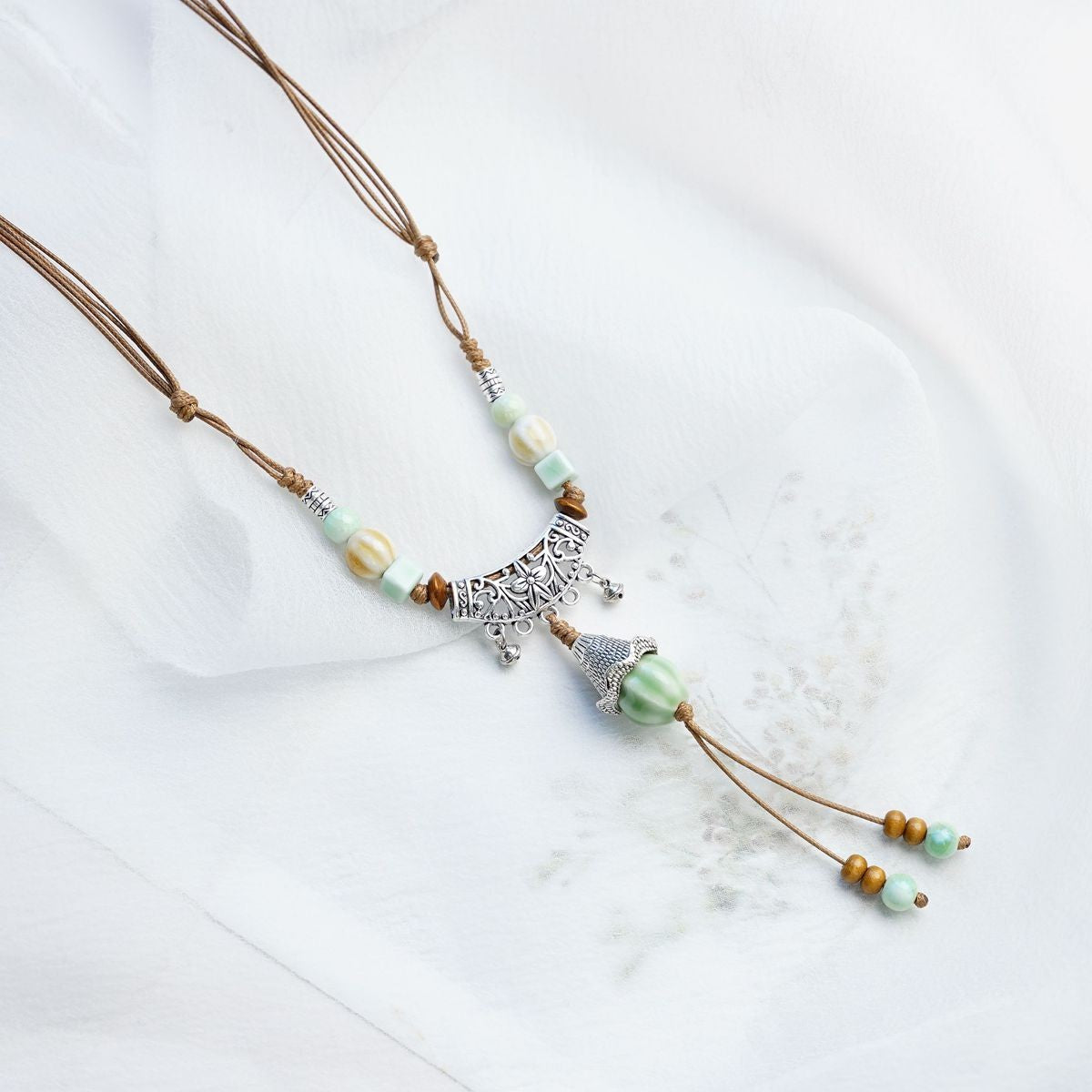 Style Personalized Trendy Ceramic Geometric Colorful Fish Long High-grade Necklace