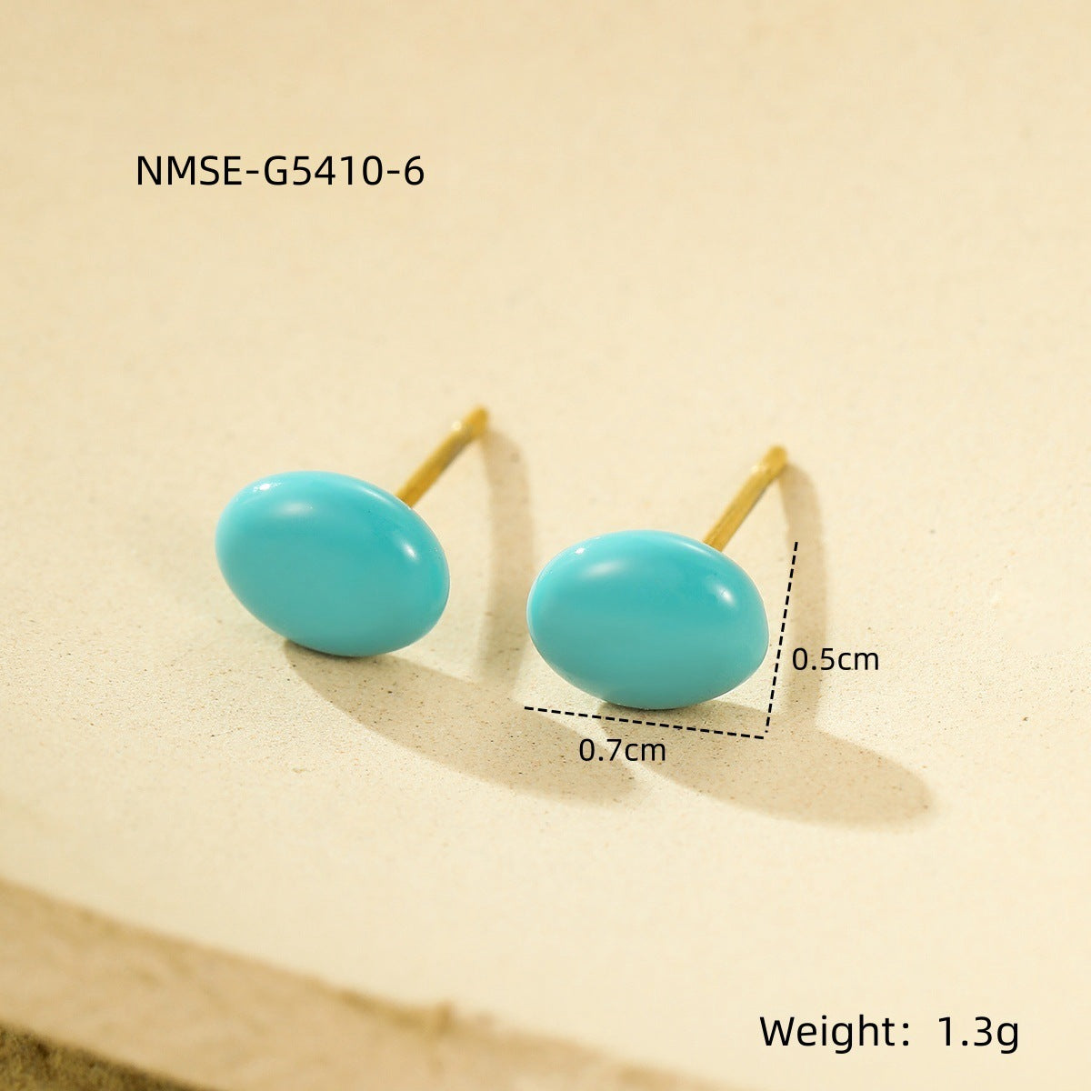 Autumn Simple Colorful Oil Stainless Steel Earrings