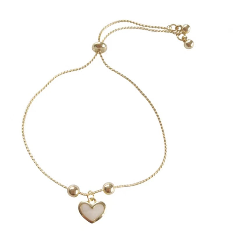 Women's Diamond Heart Retro Fashion Pearl Girlfriend Bracelets