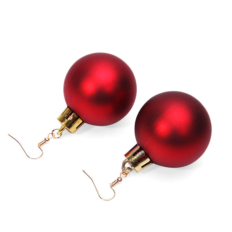 Round Ball Ear Hook Female Holiday Rings