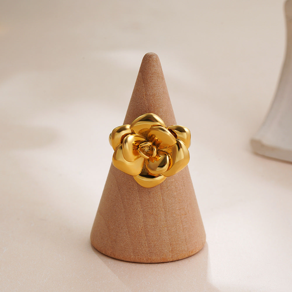 Rose Decorative Simple Light Luxury Middle Rings