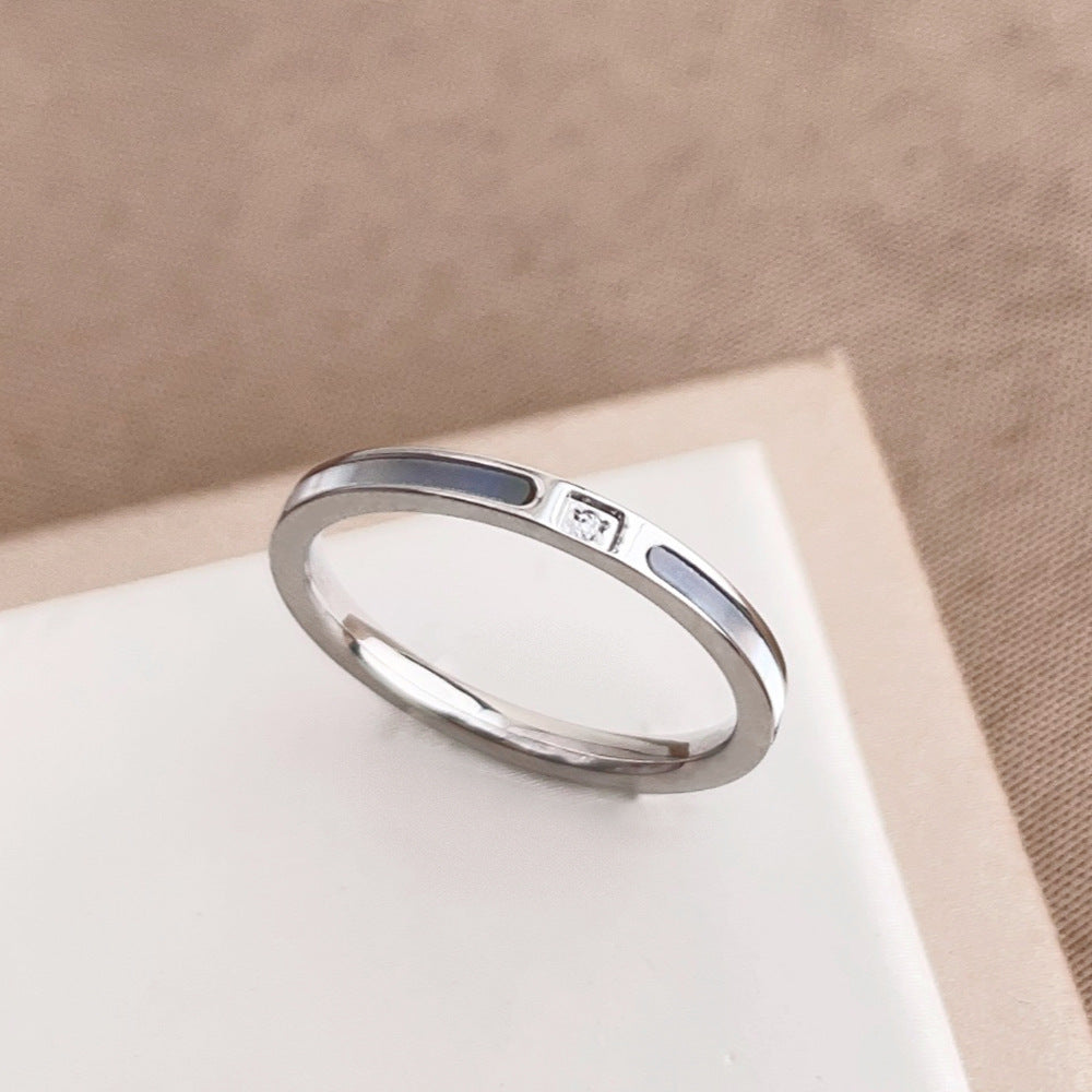 Lady White Shell Fine Circle Elegant Twin Rings