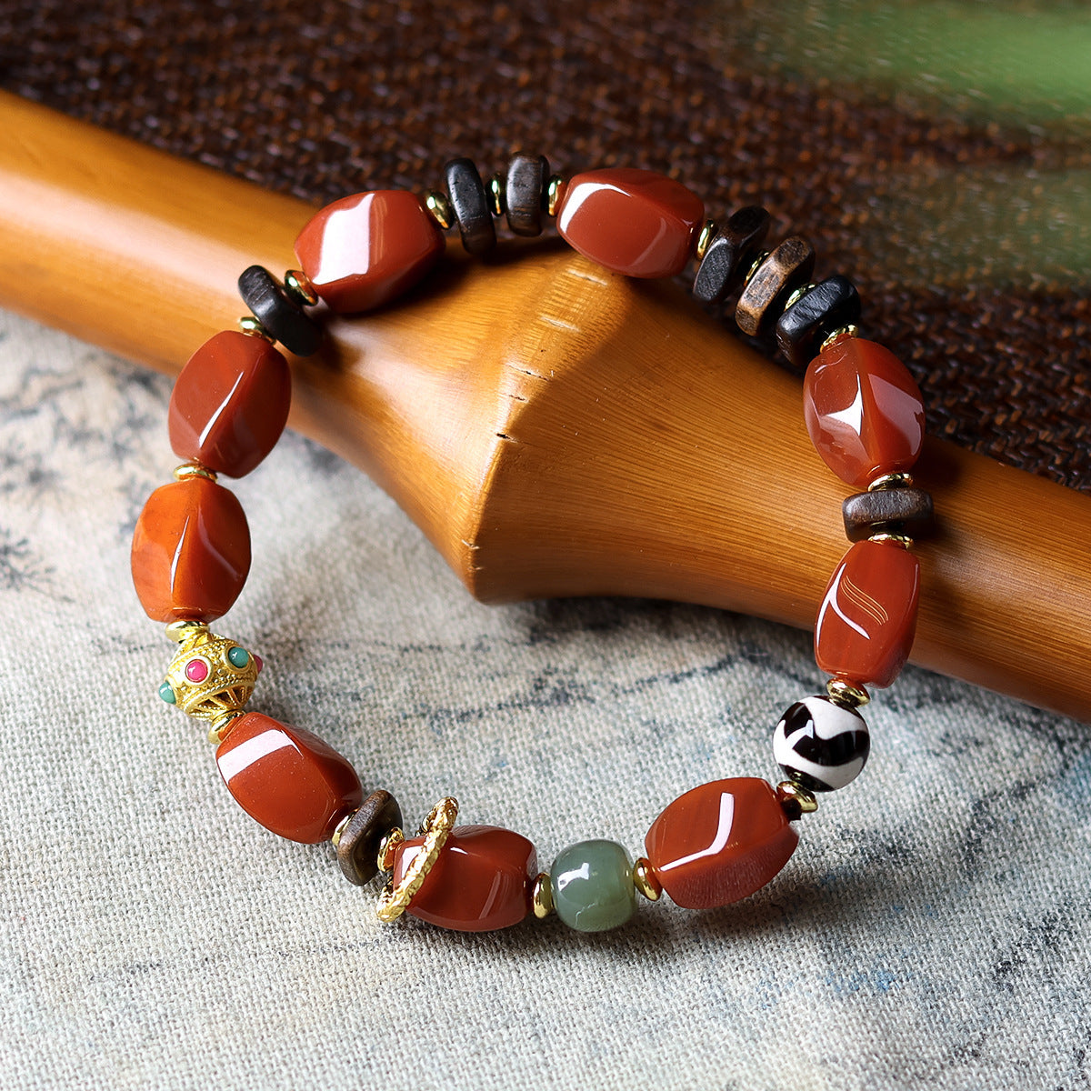 Sen Southern Red Agate Bodhi Tibet Bracelets