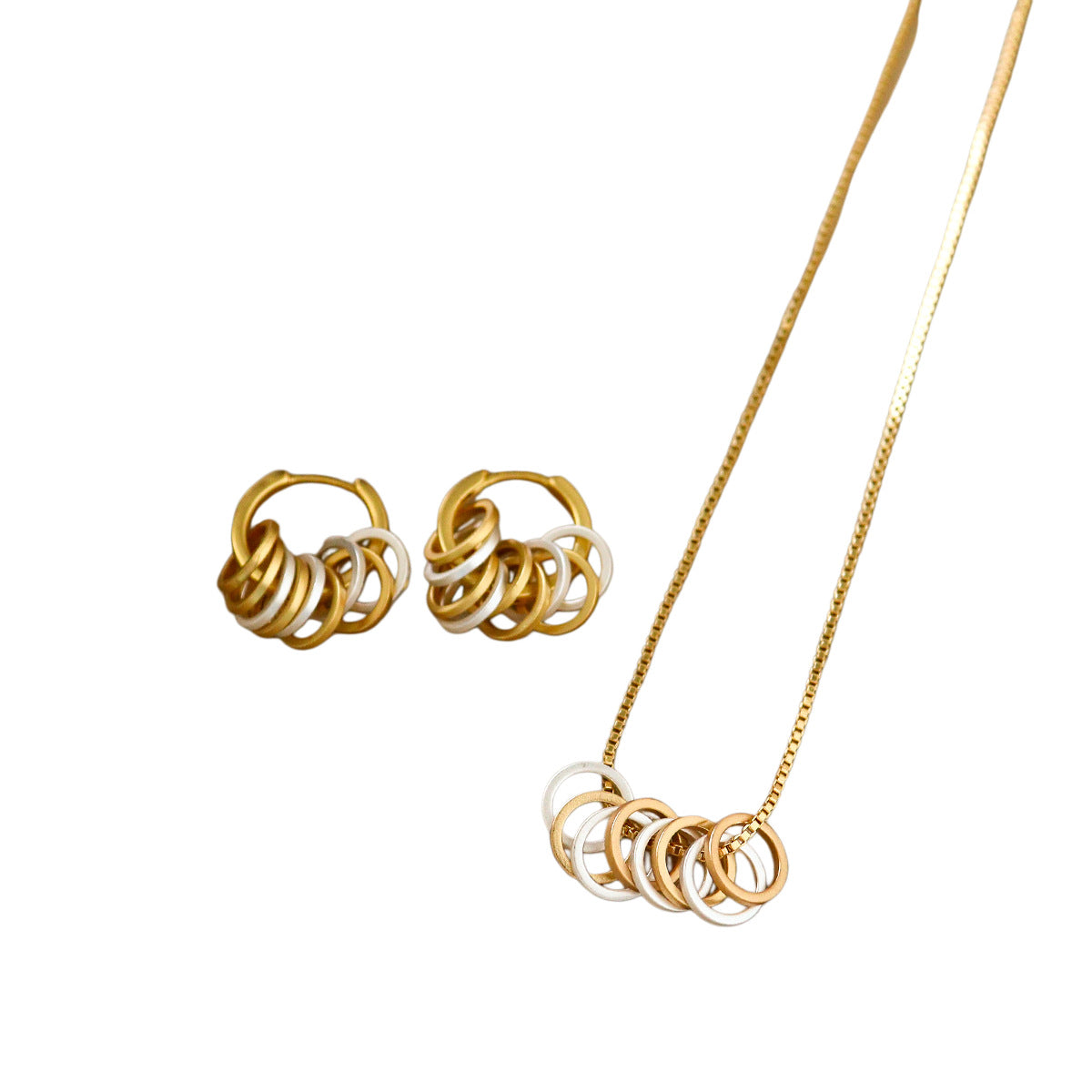 Fashion Simple Matte Geometric Circle Light Luxury Necklace