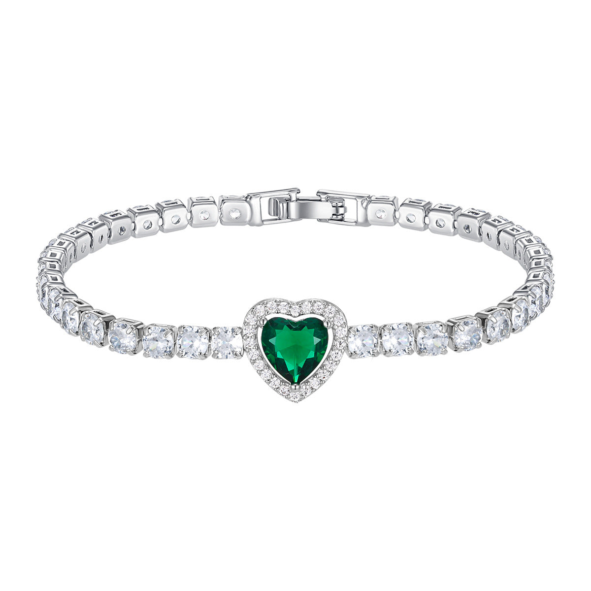 Loving Heart Zircon Couple Female Korean Style Fashion Exquisite Small Bracelet