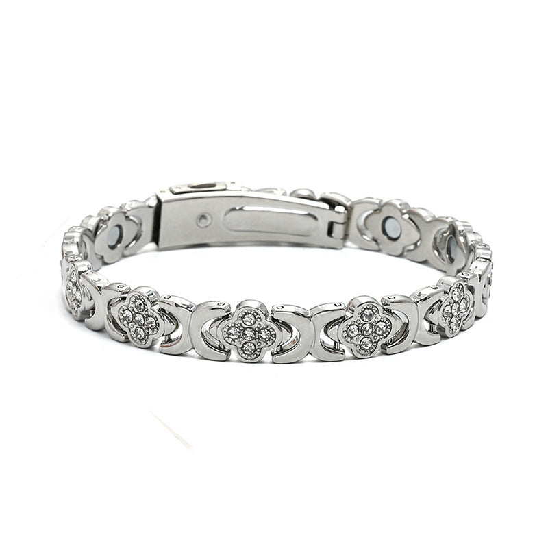 Women's Luxury Fashion Diamond Single Row Four Bracelet