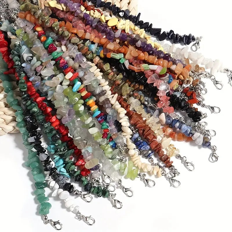 Natural Crystal Agate Gravel Irregular Stone Lobster Bracelet