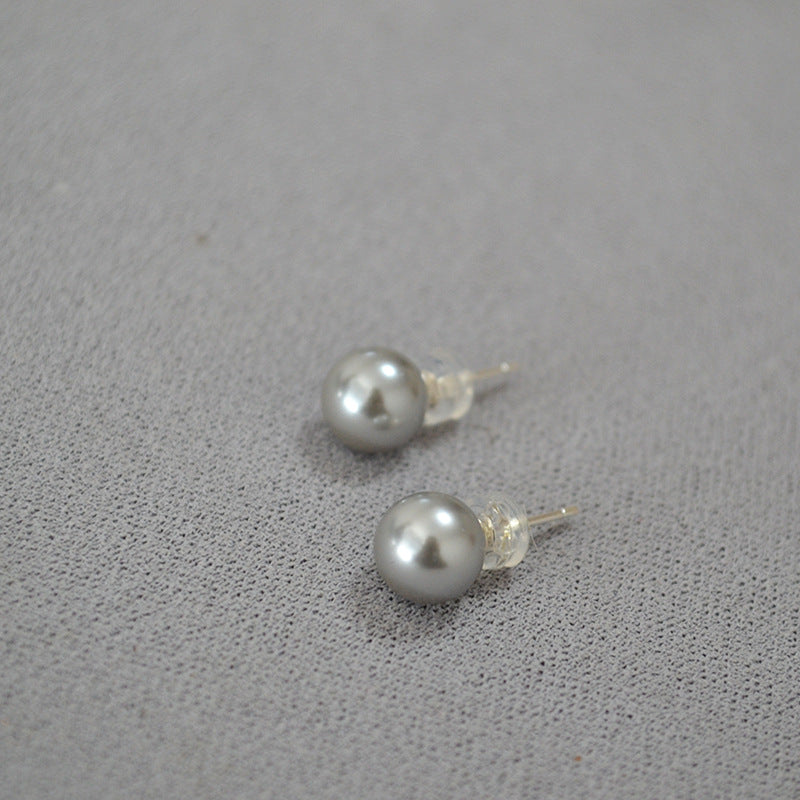 Women's Imitation Hemp Cold Moonlight Sier Gray Earrings