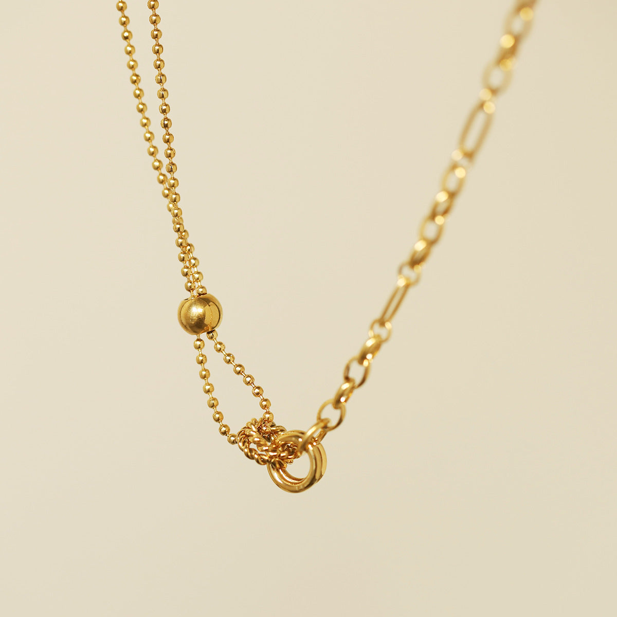 Steel Clavicle Chain Style Neutral Twist Necklaces